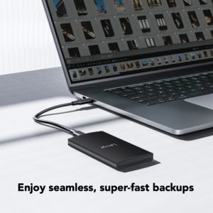 Lexar SL300 2TB 1000MB/s USB 3.2 Sleek and Slim Portable SSD - LSL300002T-RNBNG