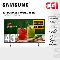 Samsung 43” LH43BEDHVGKXXM VA 4K UHD HDR10 60Hz 8ms Slim Business TV BED-H