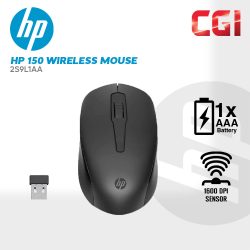HP 150 2.4GHz 1,600 DPI Wireless Mouse - 2S9L1AA