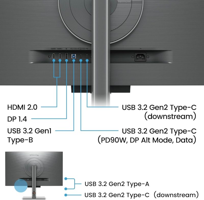 cdaf894a35cf1595390857de8d78e37c.jpeg BenQ 31.5" RD320U IPS 4K HDR10 60Hz 5ms Built-In Speaker USB-C Ergonomic Programming Monitor with MoonHalo Backlight