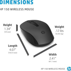 HP 150 2.4GHz 1,600 DPI Wireless Mouse - 2S9L1AA