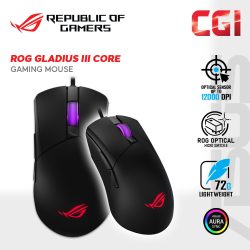Asus P523 ROG Gladius III Core 1000Hz 12000dpi Wired Gaming Mouse - Black