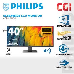 Philips 40" 40B1U5600 IPS WQHD 120Hz 4ms DisplayHDR400Adaptive Sync Build-In Speaker USB-C Business Monitor