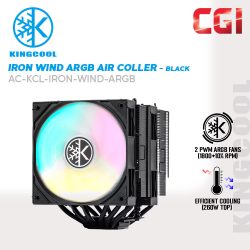Kingcool Iron Wind CPU Air Cooler ARGB 59.63CFM 1800RPM Black