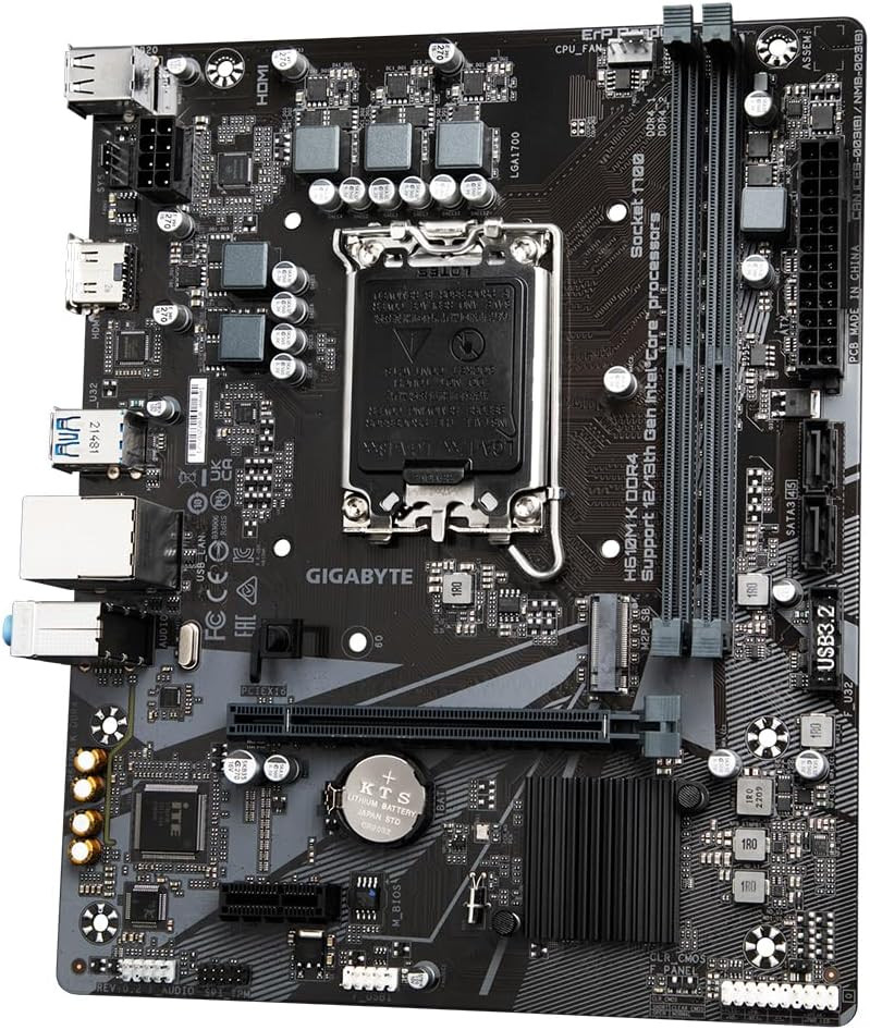 Gigabyte H610M K DDR4 Motherboard BUNDLE Intel i5-12400