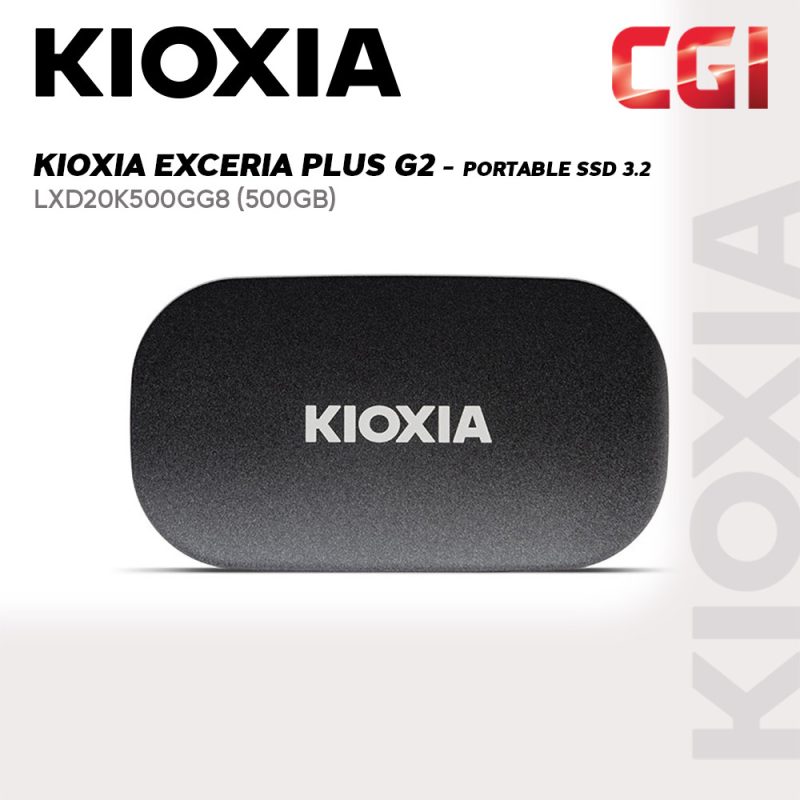 Kioxia Exceria Plus G2 500GB USB 3.2 Portable SSD - LXD20K500GG8