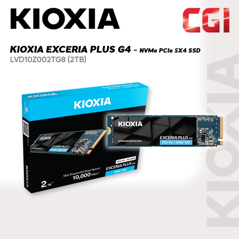 Kioxia Exceria Plus G4 2TB NVMe PCIe 5x4 SSD - LVD10Z002TG8