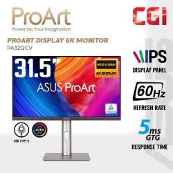 ASUS 31.5" ProArt PA32QCV IPS 6K HDR10 Light Sync 60Hz 5ms Monitor