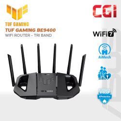 ASUS TUF-BE9400 Tri Band WiFi 7 320MHz 6GHz 5764 Mbps Extendable Gaming Router