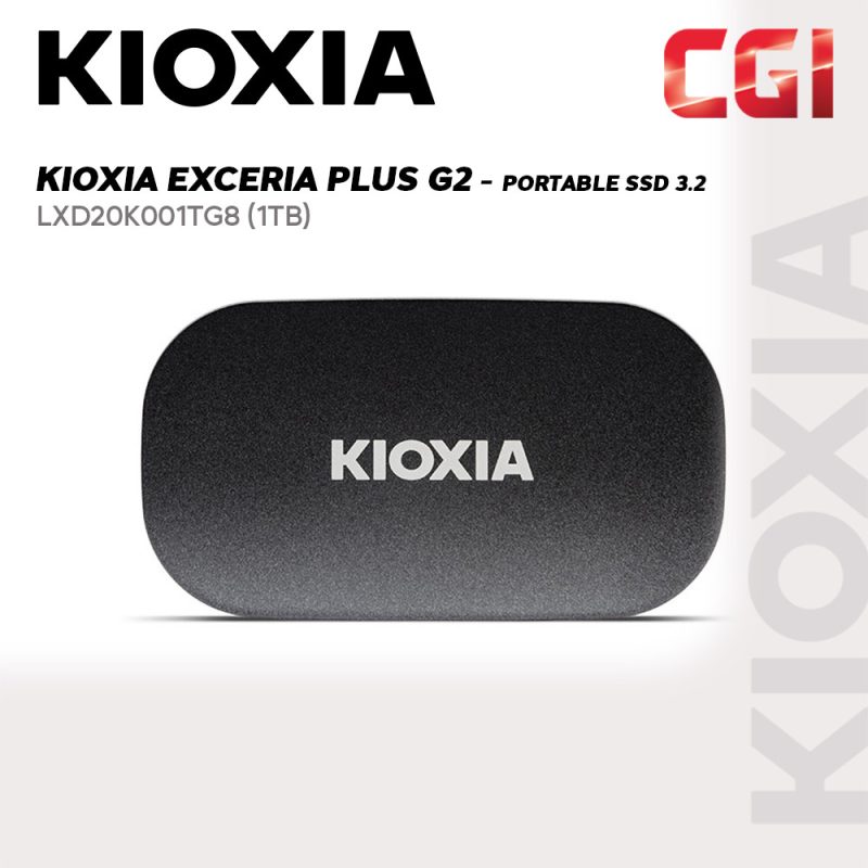 Kioxia Exceria Plus G2 1000GB USB 3.2 Portable SSD - LXD20K001TG8