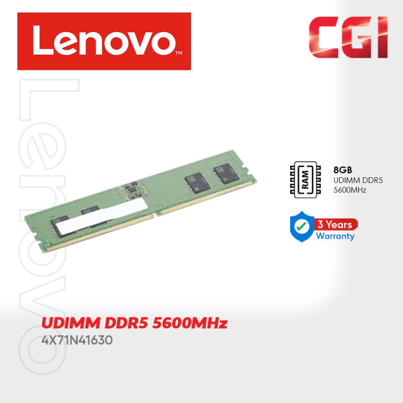 Lenovo 8GB DDR5 5600MHz UDIMM Memory - 4X71N41630