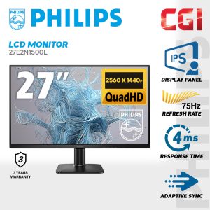 Philips 27" 27E2N1500L IPS QHD Adaptive Sync 75Hz 4ms Monitor