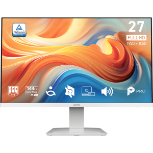 MSI 27" PRO MP273W E14A IPS FHD AMD FreeSync 144Hz 1ms Build In Speaker Business Productivity Monitor