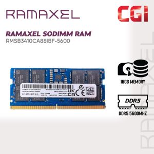 RAMAXEL 16GB DDR5 5600MHz 262Pin RAM 1.2V SODIMM RMSB3410CA88IBF-5600