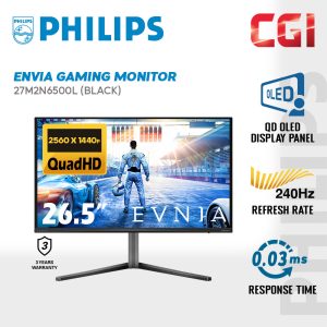 PHILIPS 26.5" Evnia 27M2N6500L QD OLED QHD HDR10 G-Sync 240Hz 0.03ms Gaming Monitor - Dark Slate