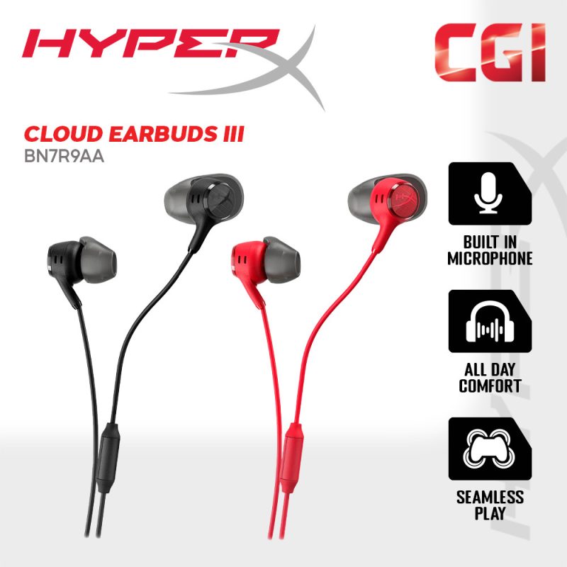 HyperX Cloud Earbuds III Gaming Earphones with Mic - BN7R9AA