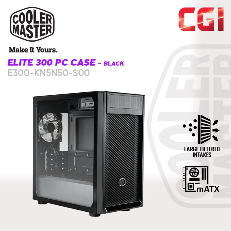 Cooler Master Elite 300 m-ATX Mini Tower PC Case