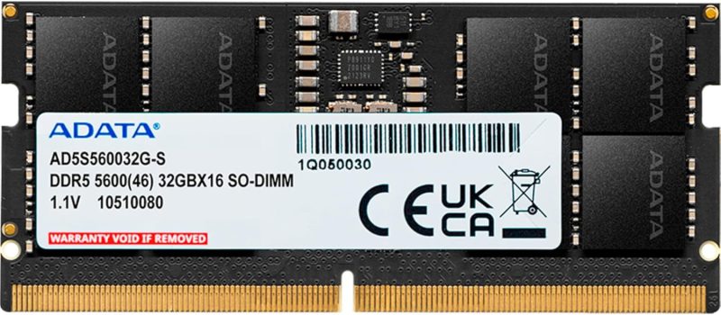 ADATA 32GB DDR5 5600MHz RAM 1.1V SODIMM ‎Premier AD5S560032G-S