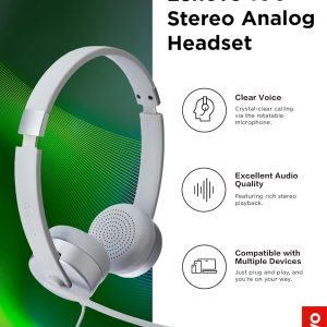 Lenovo 100 VOIP Stereo Analogue Wired Headset - GXD1B60597