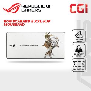 Asus NC21 ROG Scabbard II XXL-KJP Mouse Pad - 900x400mm Extended Desktop Mat | Water, Oil & Dust Repellent | Anti-Fray Stitched Edges