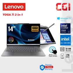 Lenovo Yoga 7 2-in-1 14ILL10 83JQ006UMJ ( Ultra 5 226V, 16GB, 1TB, W11H ) 14"WUXGA OLED Multi-Touch 2Y Premium with Office Laptop