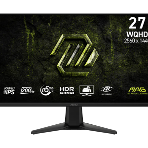 MSI 27" MAG 275QF E20 ( WQHD, Rapid IPS, Freesync Premium, 200Hz, 0.5ms ) Ai Navigator Gaming Monitor