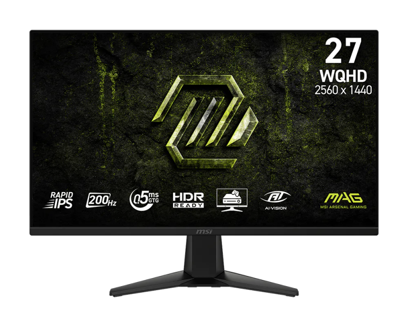 MSI 27" MAG 275QF E20 ( WQHD, Rapid IPS, Freesync Premium, 200Hz, 0.5ms ) Ai Navigator Gaming Monitor