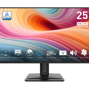 MSI 24.5" PRO MP251 E2 ( FHD, IPS, Adaptive Sync, 120Hz, 1ms, Speaker ) Business Productivity Monitors