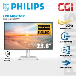 Philips 23.8" 24E1N2100AW LCD Monitor (FHD | IPS | Adaptive Sync | 120Hz | 1ms | Speaker）
