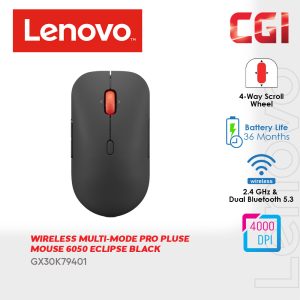Lenovo Wireless 2.4GHz Multi-Mode Pro Plus Mouse 6050 (Eclipse Black) - 4Y51S61876