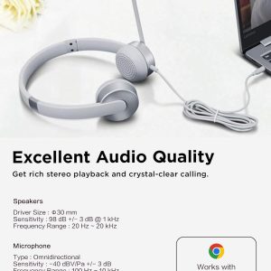 Lenovo 100 VOIP Stereo Analogue Wired Headset - GXD1B60597