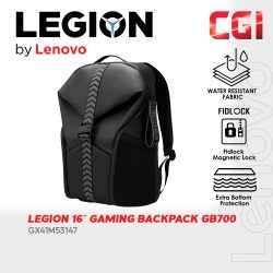 Lenovo Legion 16" GB700 Gaming Backpack (GX41M53147) | Weather Resistant | Anti Theft Fidlock | 20L Capacity