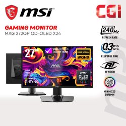 MSI 26.5" MAG 272QP QD-OLED X24 ( WQHD, QD-OLED, 240Hz, 0.03ms ) Gaming Monitors