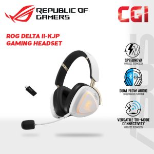ASUS A703 ROG Delta II-KJP Wireless Headset - 110H Battery | Dual-Mode Audio | Ultra-Low Latency Gaming Headset (Kojima Version)