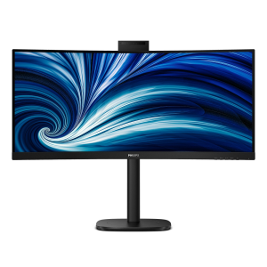 Philips 34" 34B2U3600CH Ultrawide Curved Monitor (UWQHD | HDR10 | VA | 120Hz | 4ms | USB-C | Pop-Up Webcam | Speaker | HAS)