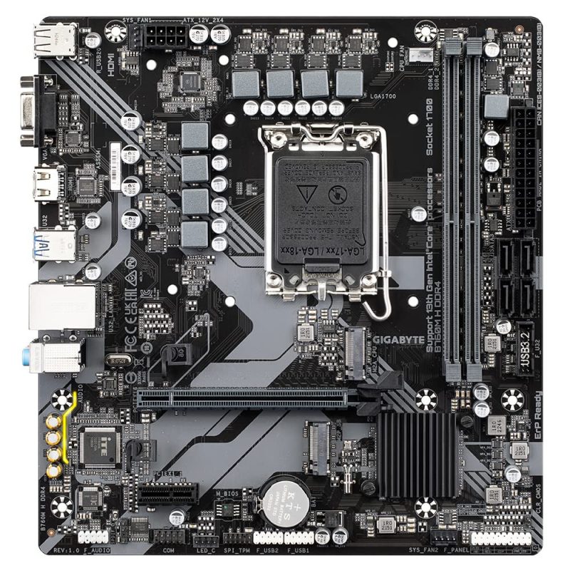 Gigabyte B760M H DDR4 LGA 1700 Integrated Graphics Micro ATX Motherboard
