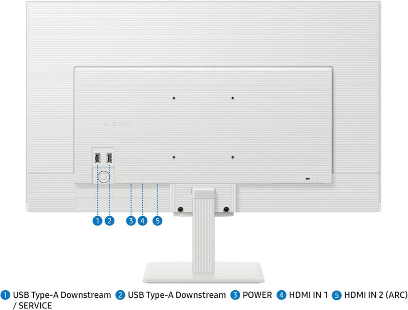 Samsung 27" M5 M50F LS27FM501EEXXS ( IPS, FHD, HDR10, 60Hz, 5ms, Tizen OS ) Smart Monitor with Speaker