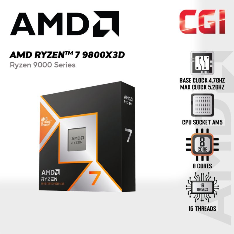 AMD Ryzen 7 9800X3D Desktop Processor