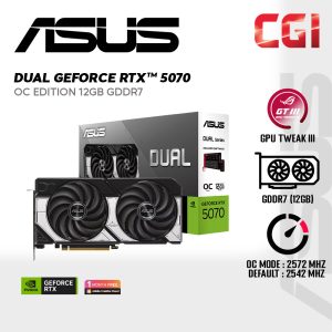 ASUS Dual GeForce RTX™ 5070 12GB GDDR7 OC Edition Graphic Card