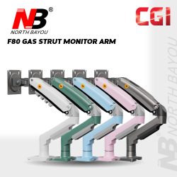 North Bayou F80 Gas Strut 17" - 30" Supported Monitor Mount