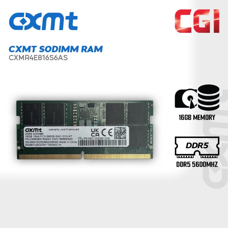 CXMT 16GB DDR5 5600MHZ SODIMM RAM CXMR4E816S6AS
