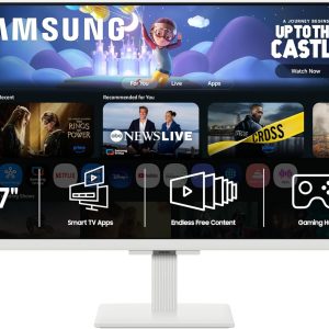 Samsung 27" M5 M50F LS27FM501EEXXS ( IPS, FHD, HDR10, 60Hz, 5ms, Tizen OS ) Smart Monitor with Speaker