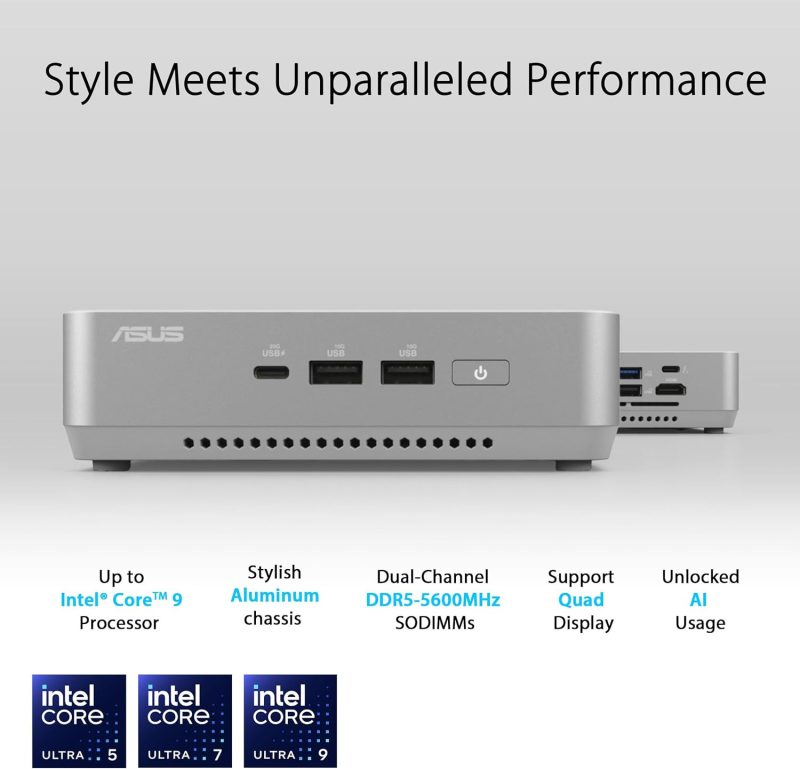 Asus NUC 14 RNUC14RVSU900000I Pro+ Slim (Intel® Core™ Ultra 9) Win11Pro with Office Mini PC