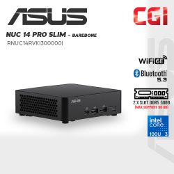 Asus NUC 14 Pro RNUC14RVKI300000I Intel Core 3 Processor 100U Intel Graphics Barebone Mini PC
