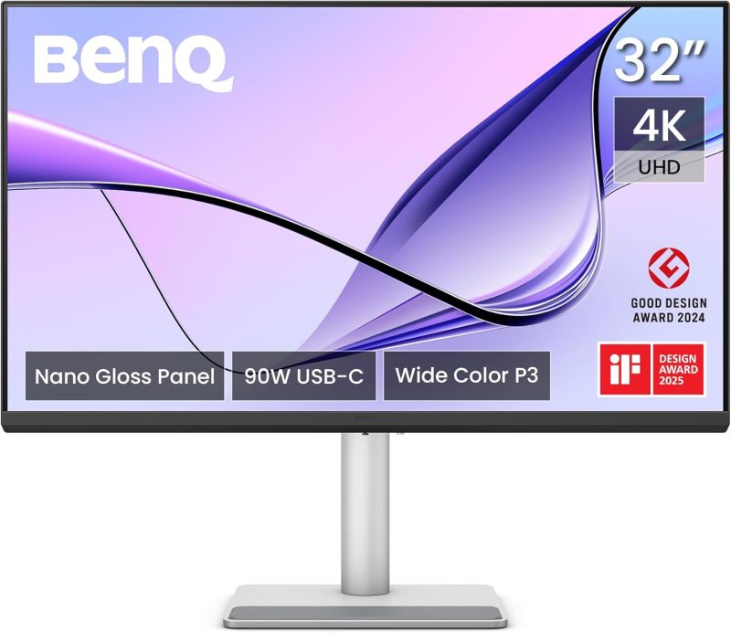 717b4557d1c85a90a73fe390ae34489a.jpeg BenQ 31.5" MA320UP 4K IPS Nano Matte Monitor - 97% P3 Color Gamut, 90W USB-C Power Delivery, Ergonomic Stand