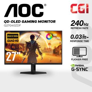 AOC 26.5" Q27G40ZDF QD-OLED QHD 240Hz 0.3ms Monitor