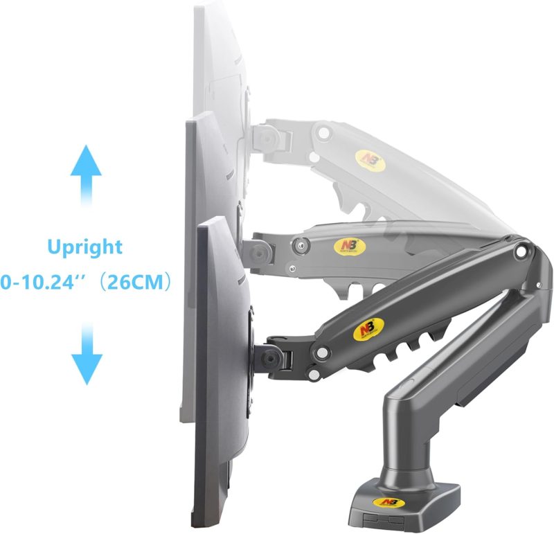 North Bayou F80 Gas Strut 17" - 30" Supported Monitor Mount