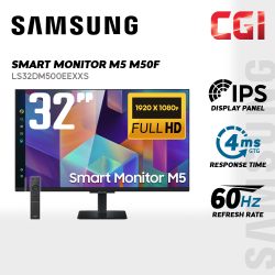 Samsung 32" M5 M50F LS32FM500EEXXS ( VA, FHD, 60Hz, 4ms, Tizen OS ) Smart Monitor with Speaker