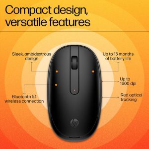 HP 240 1,600 DPi Black Bluetooth Mouse - 3V0G9AA