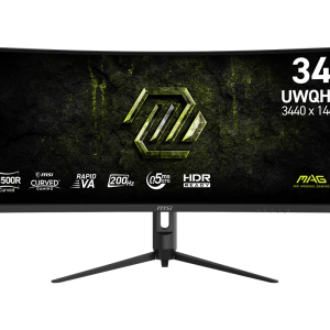MSI 34" MAG 342CQRF E20 Curved ( Rapid VA, UWQHD, 200Hz, 0.5ms, Adaptive Sync ) Ergonomic Gaming Monitor